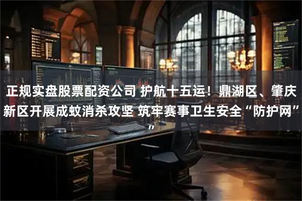 正规实盘股票配资公司 护航十五运！鼎湖区、肇庆新区开展成蚊消杀攻坚 筑牢赛事卫生安全“防护网”