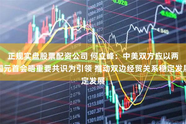 正规实盘股票配资公司 何立峰：中美双方应以两国元首会晤重要共识为引领 推动双边经贸关系稳定发展