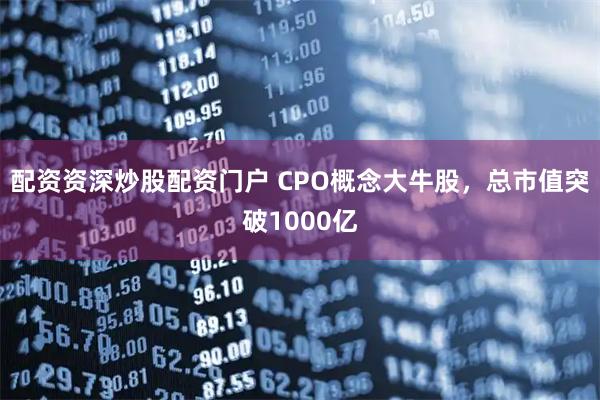 配资资深炒股配资门户 CPO概念大牛股，总市值突破1000亿